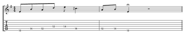 Example 3: Alex plays with a swing feel to sound jazzier. He also really hangs on the C# to bring out the Dorian sound. The melody moves around unexpectedly, so be careful your fingers don't trip over each other.